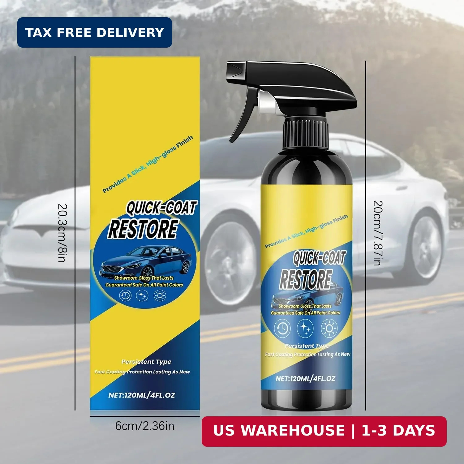 2Pcs Nano Quick Coat Restore Coating Spray,2026 New 0.5 Fl Oz (Pack of 2)