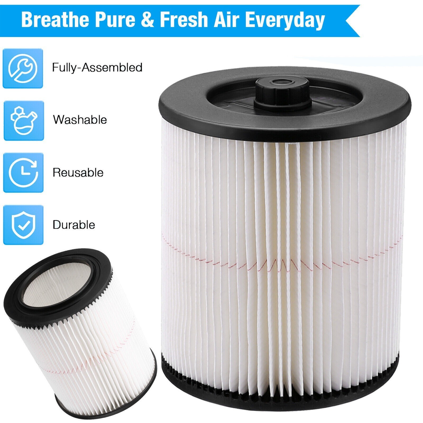 9-17816 Replacement Cartridge Filter Wet Dry Air Filter For Shop Vac Craftsman