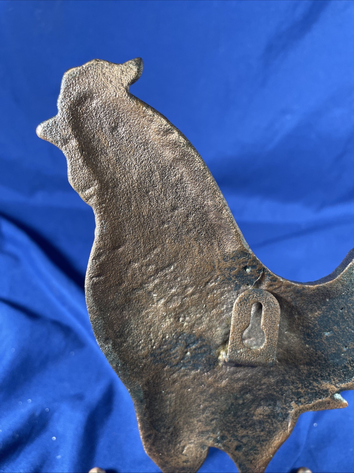 Metal Copper Colored Rooster Key Towel Hanger