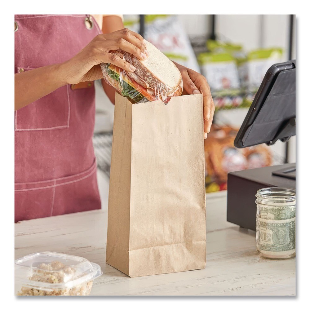 Paper Bags & Sacks GK4500 #4 Size Grocery Paper Bags – Kraft (500/Bundle) New