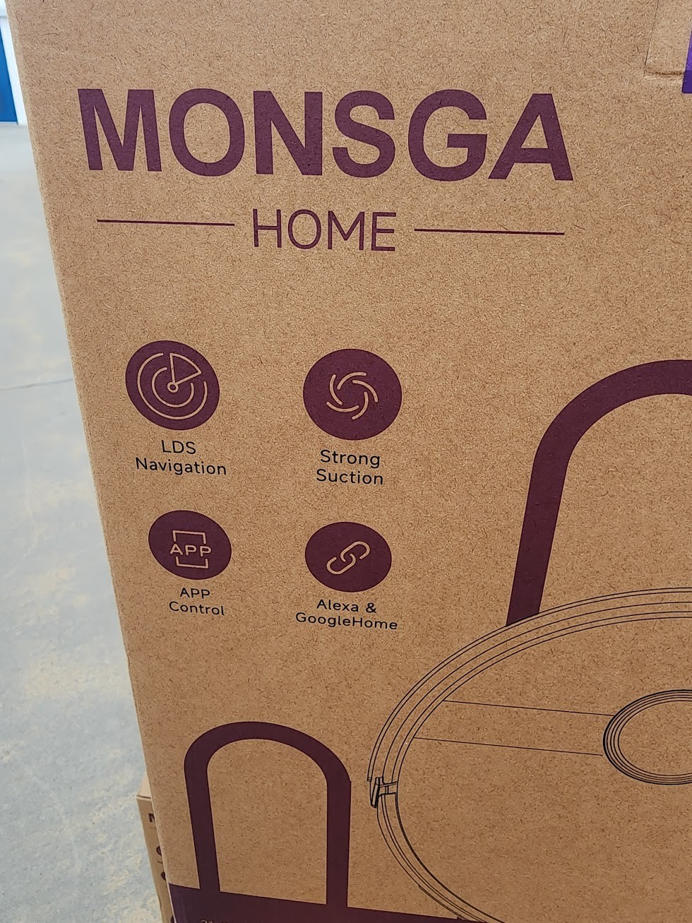 MONSGA Robot Vacuum & Mop Combo 7000Pa Vacuum with Lidar Nav Remove/Voice App Cn