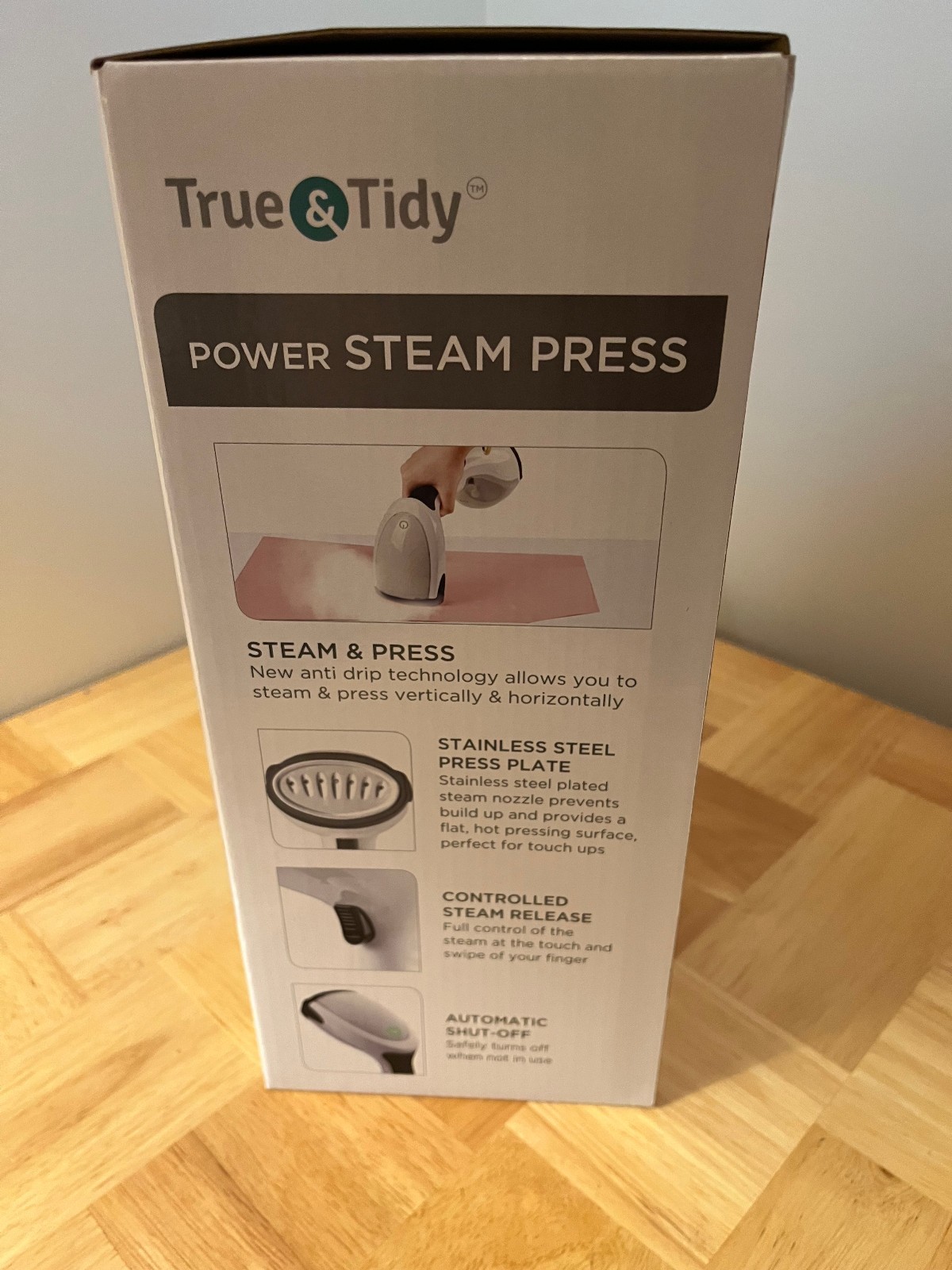True & Tidy HS-26 Power Steam Press Handheld Garment Steamer~Brand New