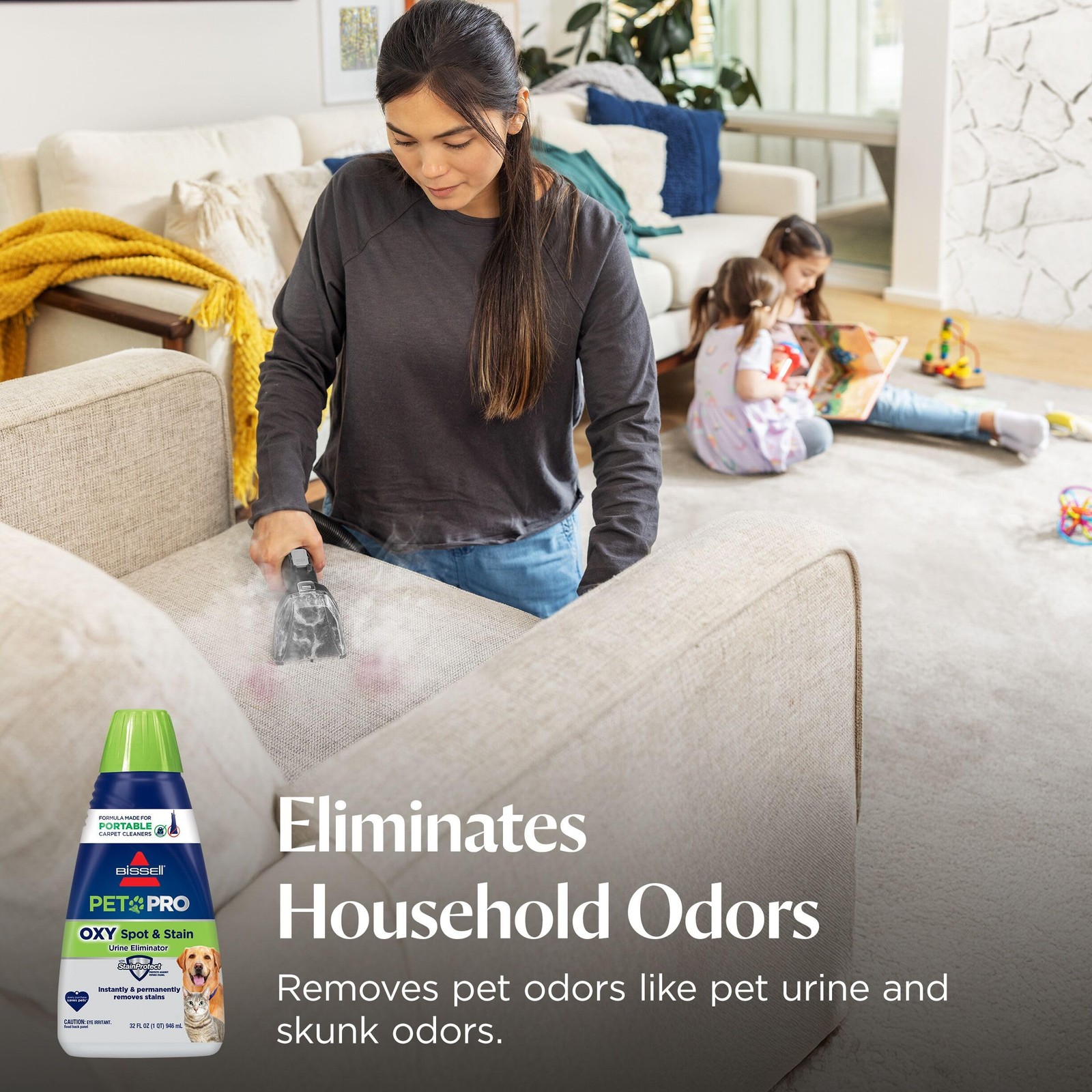 Bissell PET PRO OXY Spot & Stain Formula for Portable Carpet Cleaners, 32 Oz., 2