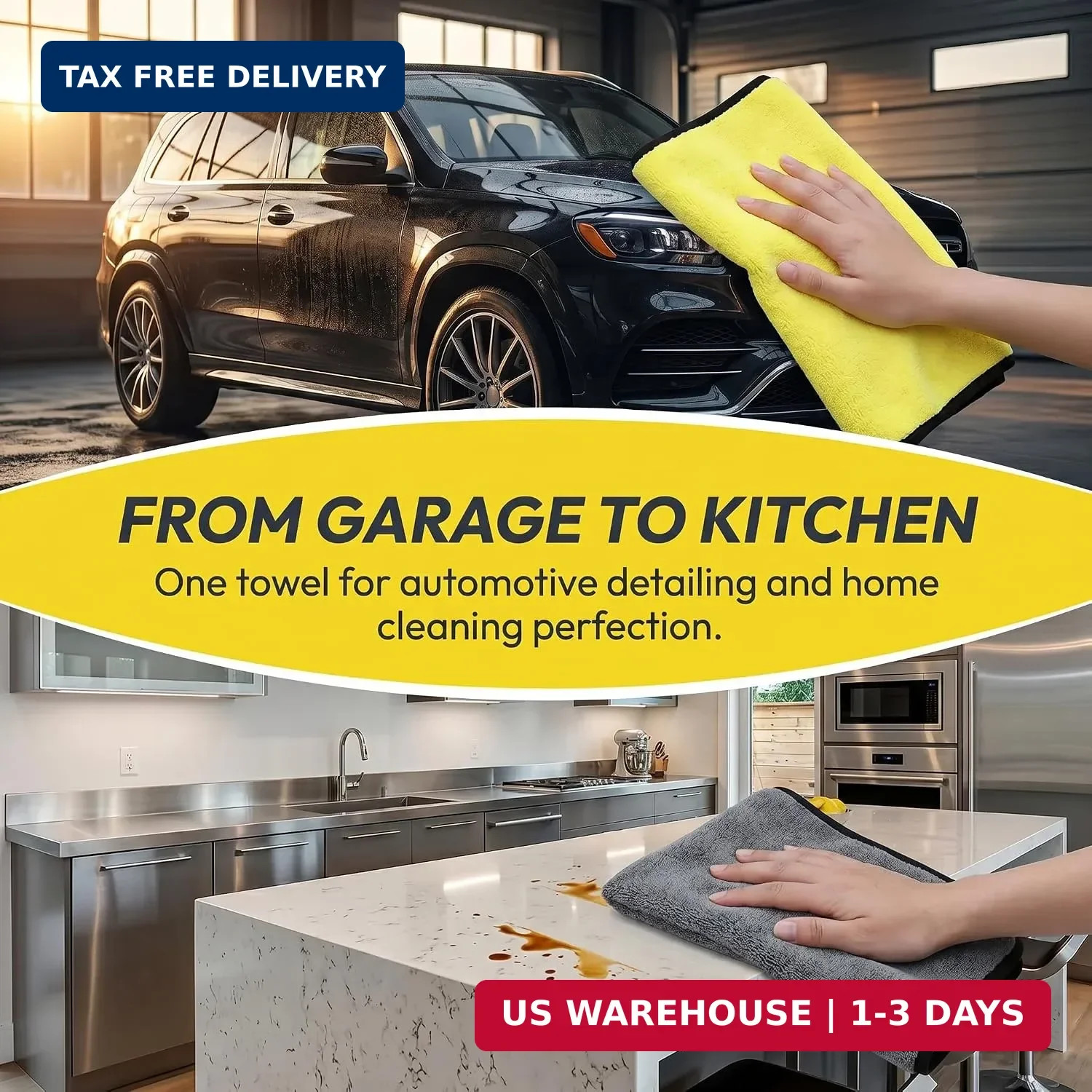 10 Pack Yellow Grey Microfiber Towels for Cars 12×16 Coral Velvet Drying Cloths