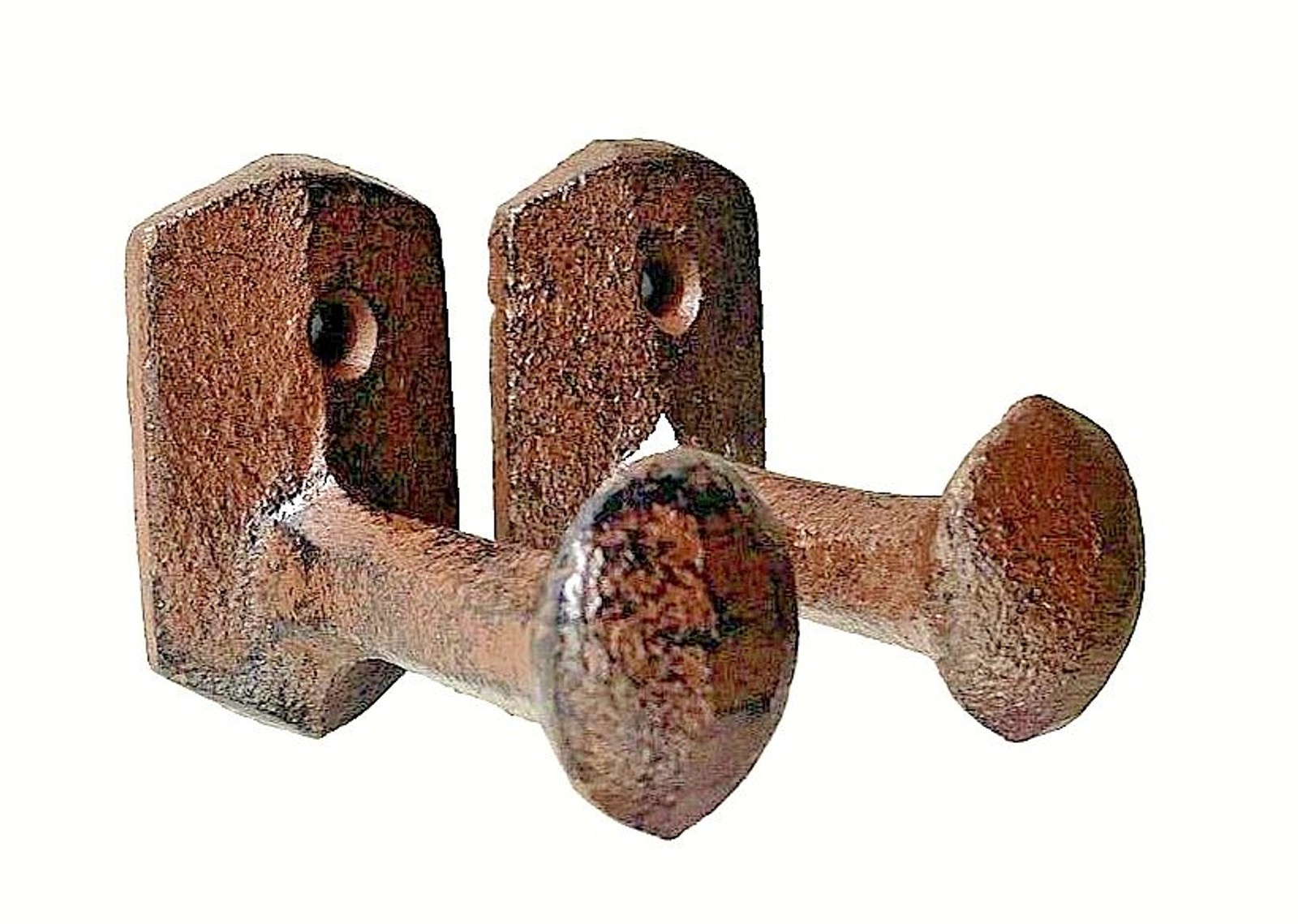 2 Railroad Nail Spike Wall Hook Cast Iron Rustic Western Rugged Wall Hook 2.25″