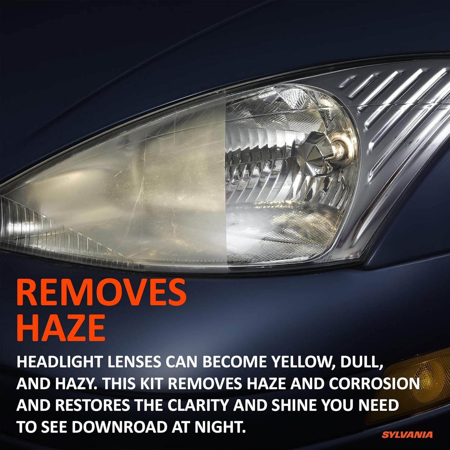 Sylvania Headlight Restoration Kit Renew Clarity Shine Easy 3 Step Process