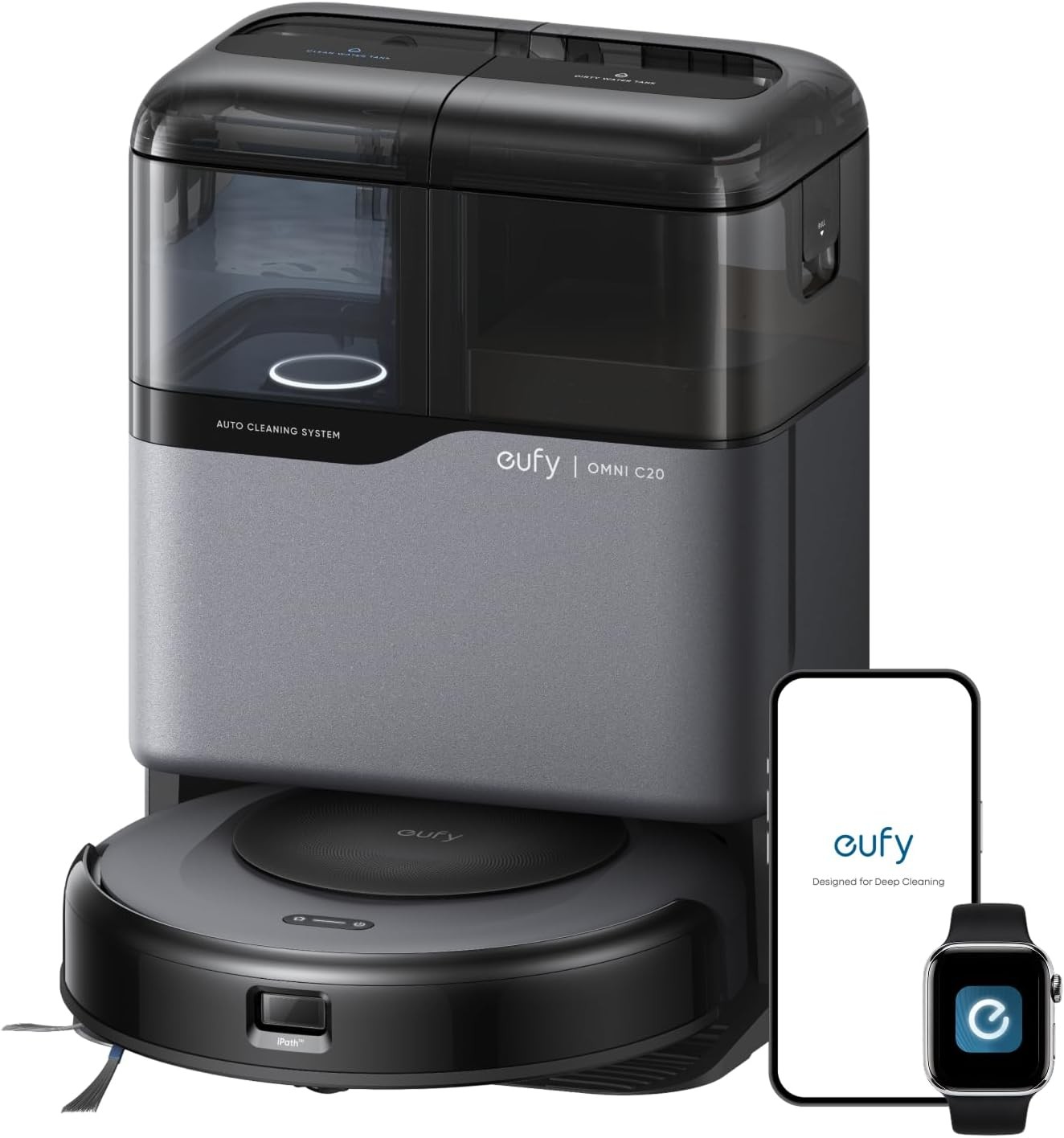 eufy Robot Vacuum and Mop Combo C20 + Cleaning Solution-Certified Refurbished