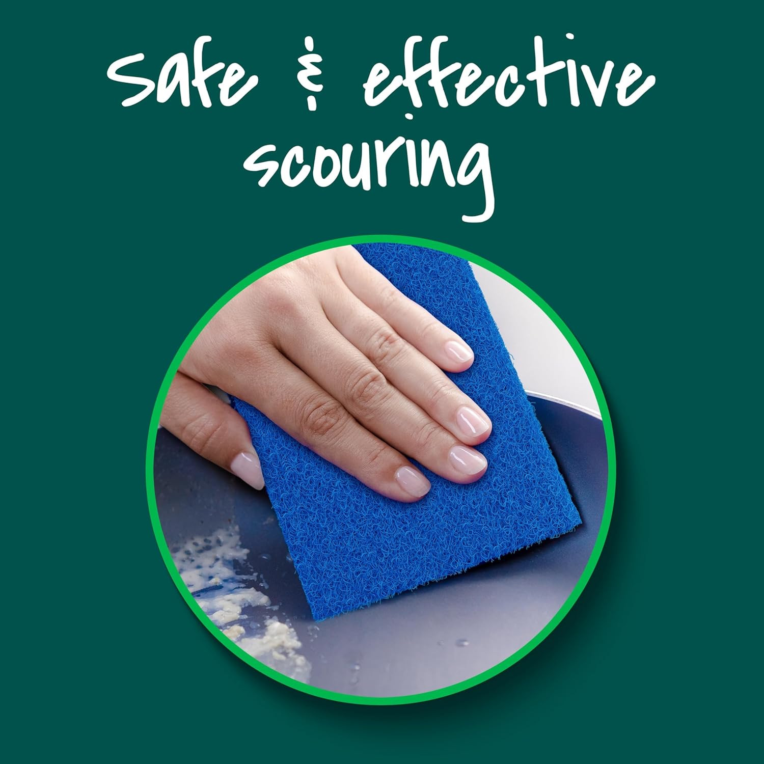 Scotch-Brite Zero Scratch Scouring Pad, 3 Pack | Effective + Gentle Dish Scrubbe