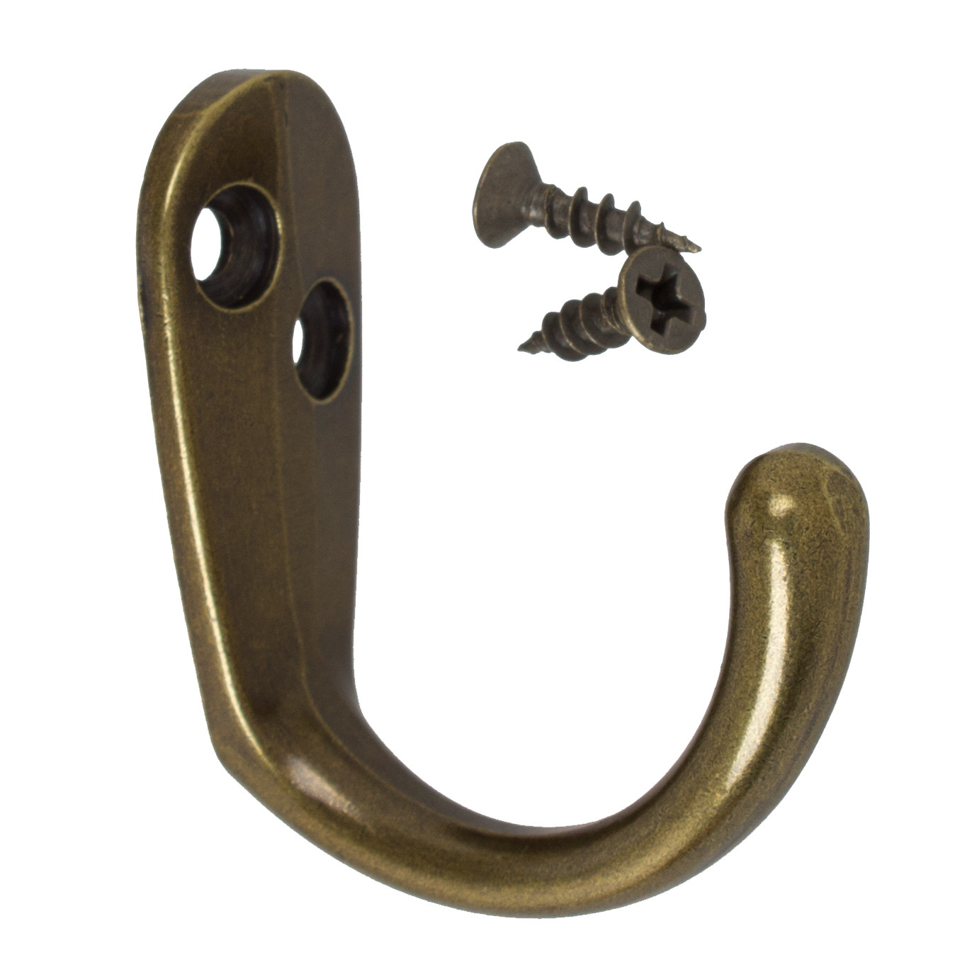 GlideRite – Antique Brass Single Coat Robe Wall Hook – 7005-AB-1