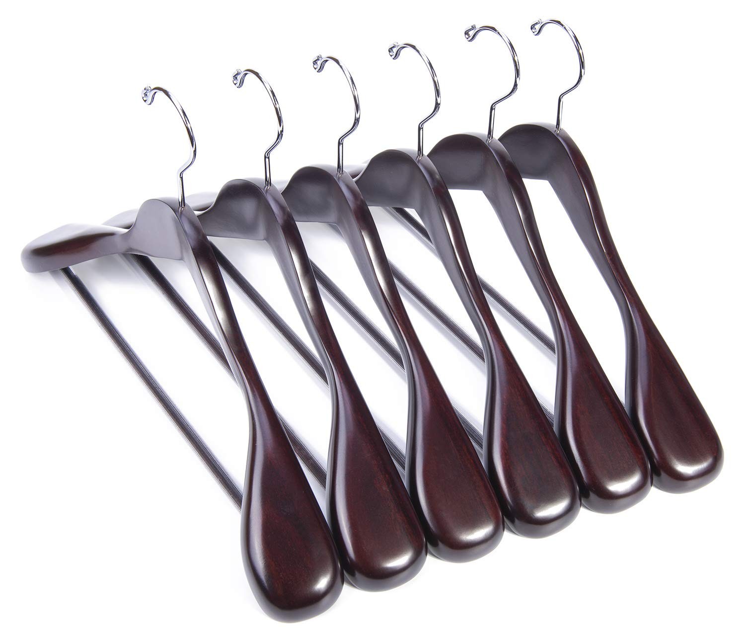 Wooden Coat Suit Hangers Womans Wood Jacket Outerwear Shirt Hangers Anti Slip Ba