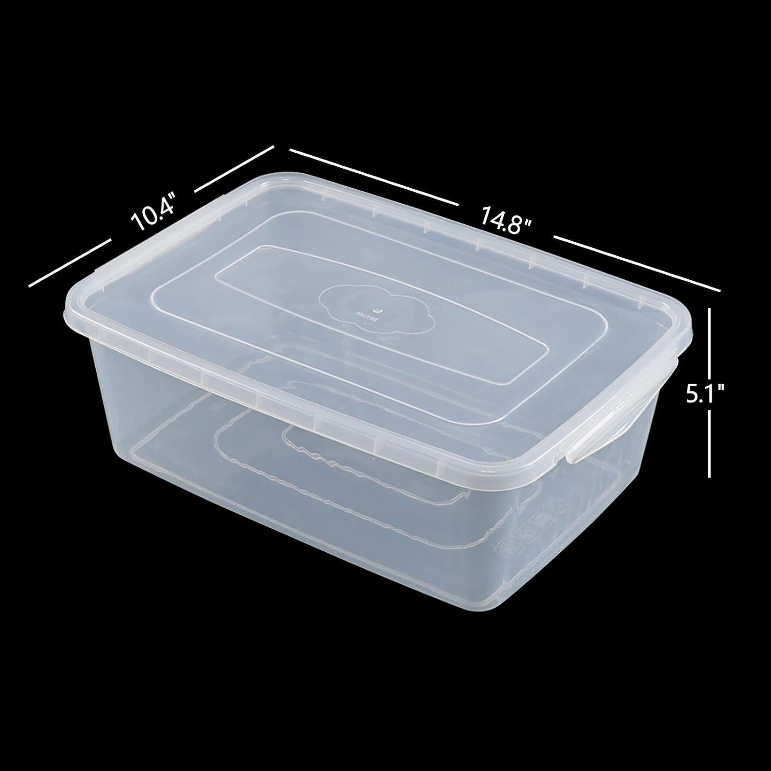4-Pack Clear Latch Storage Boxes, 14 Quart, BPA-Free, Ideal for Shoes & Crafts