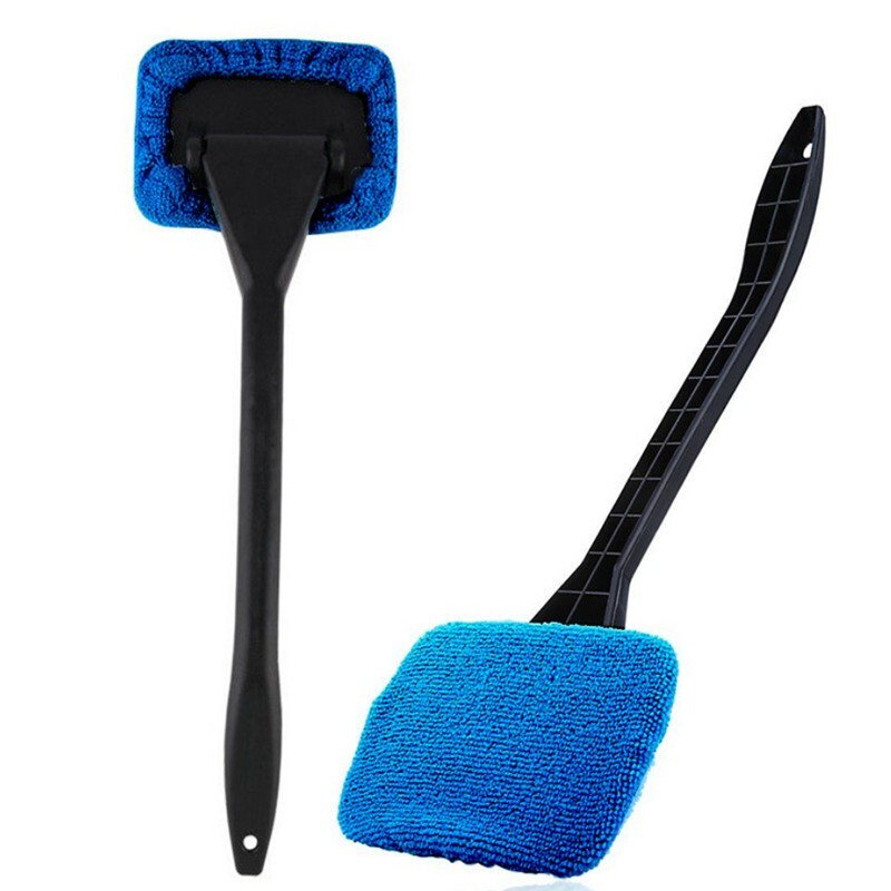 Cleaning Mop Car Dual-Use Dust Removal Defogging(Blue/Green) 2Pcs
