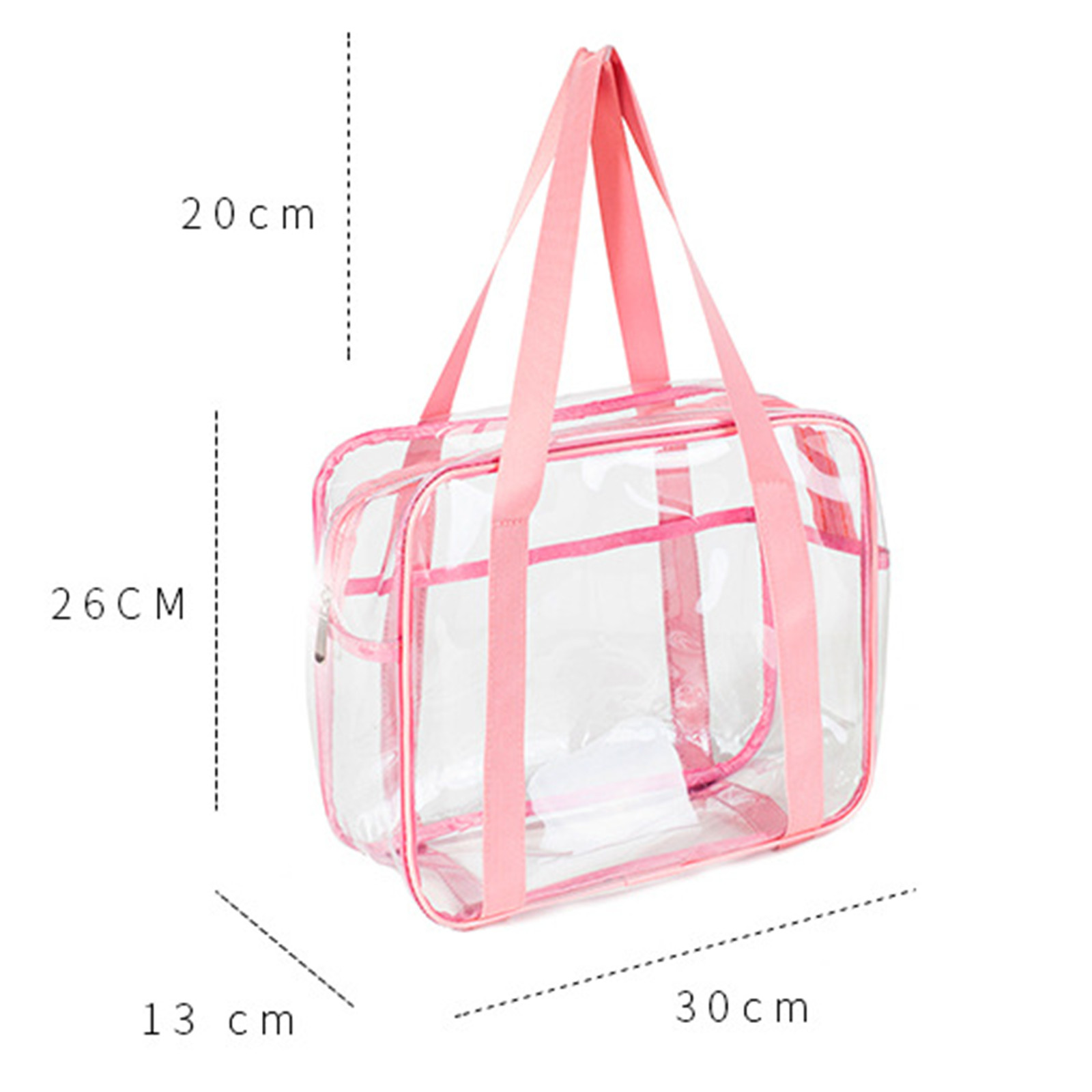 5PC Mesh Transparent Storage Bag Portable Travel Cosmetic Key Coin Zipper Purse