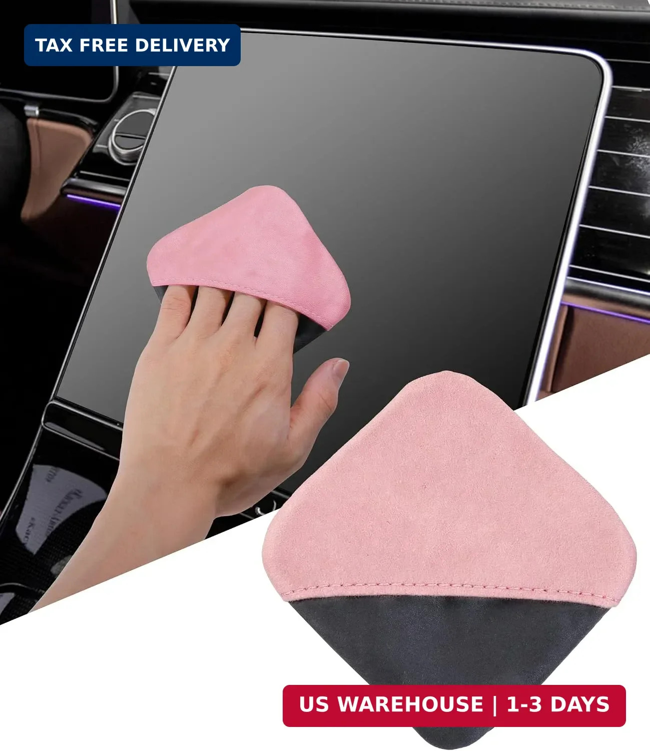 Car Screen Cleaner,Car Accessories Rapid Dust Removal Microfiber Cleaning Cloth