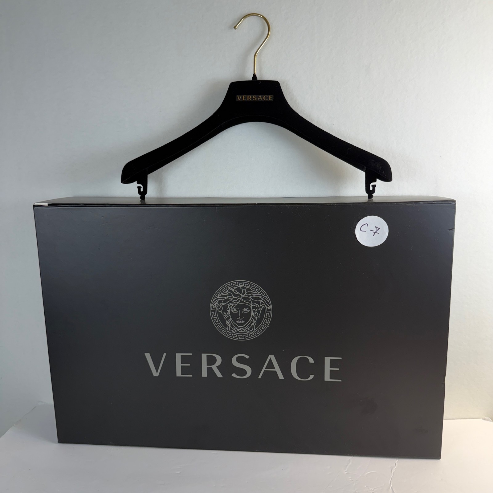 Authentic Versace Luxury Velvet Hanger with Branded Presentation Box – C-7