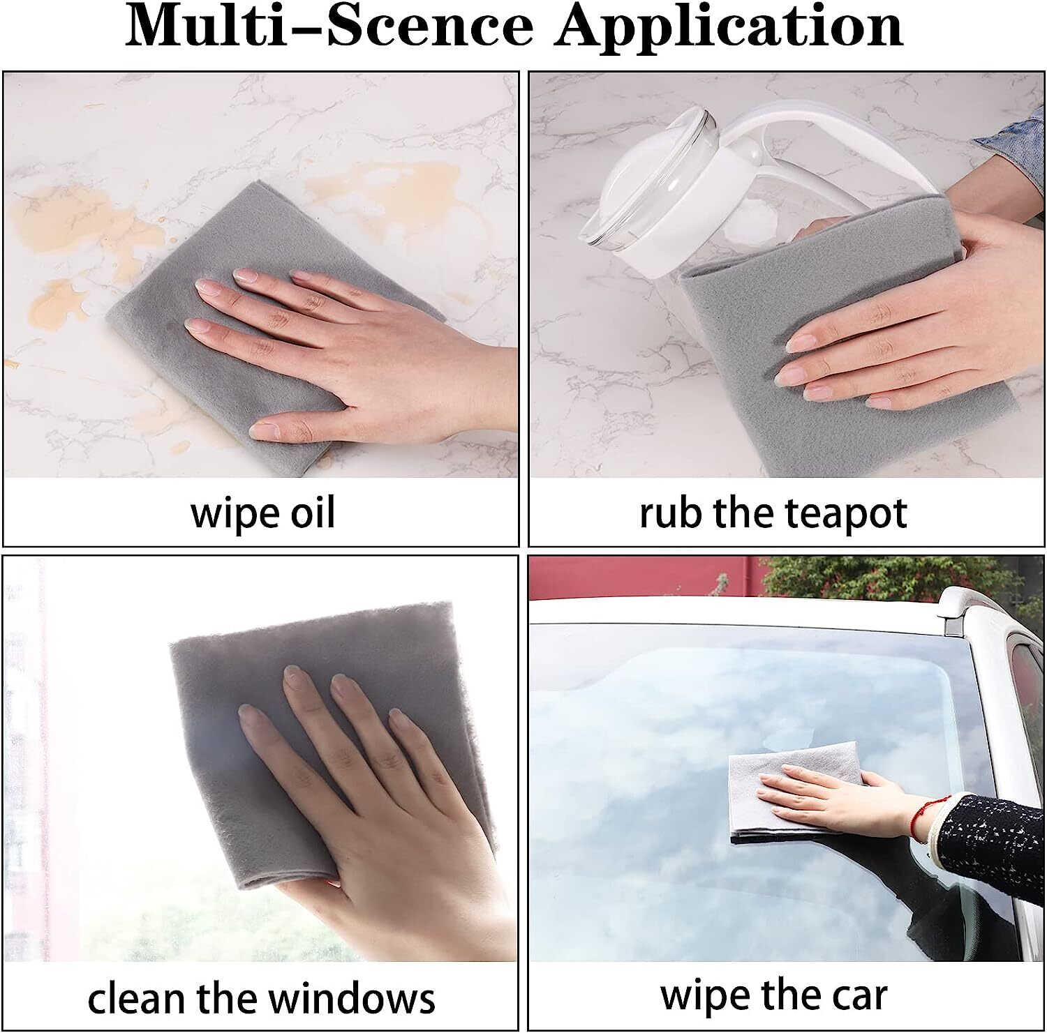 5Pcs Thickened Magic Cleaning Cloth Streak Free Microfiber Cleaning Rag Reusable