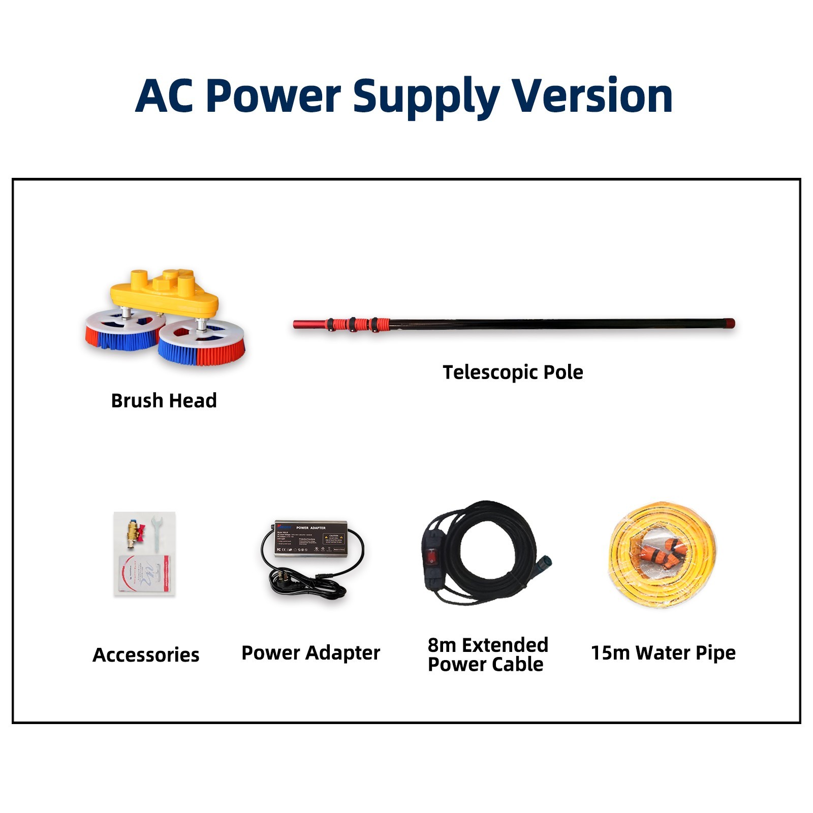 Solar Panel Cleaning Brush Solar Wash Equipment Brush With Water-Fed Pole System