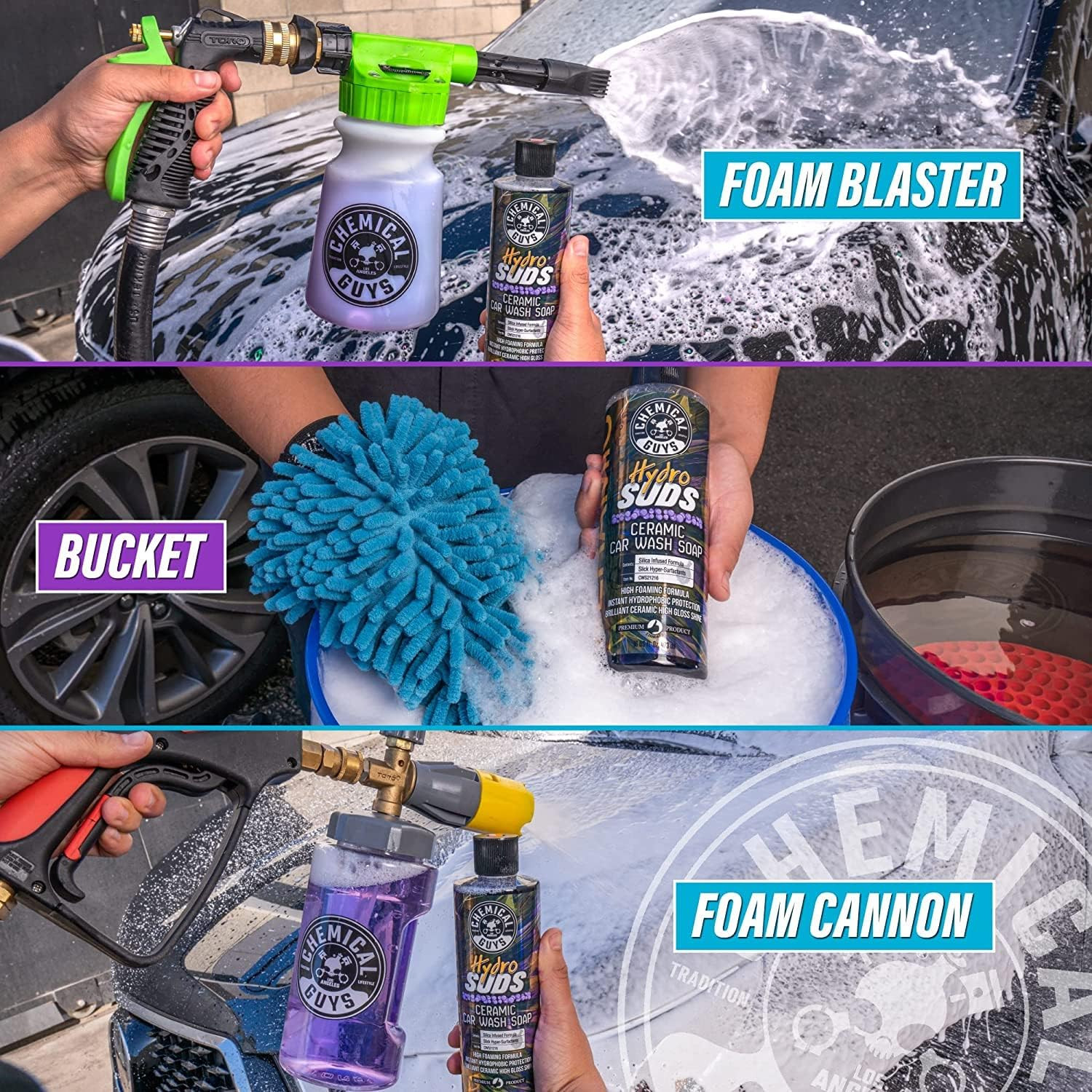 Hydrosuds Ceramic Sio₂ Shine High Foaming Car Wash Soap – Works with Foam Cannon