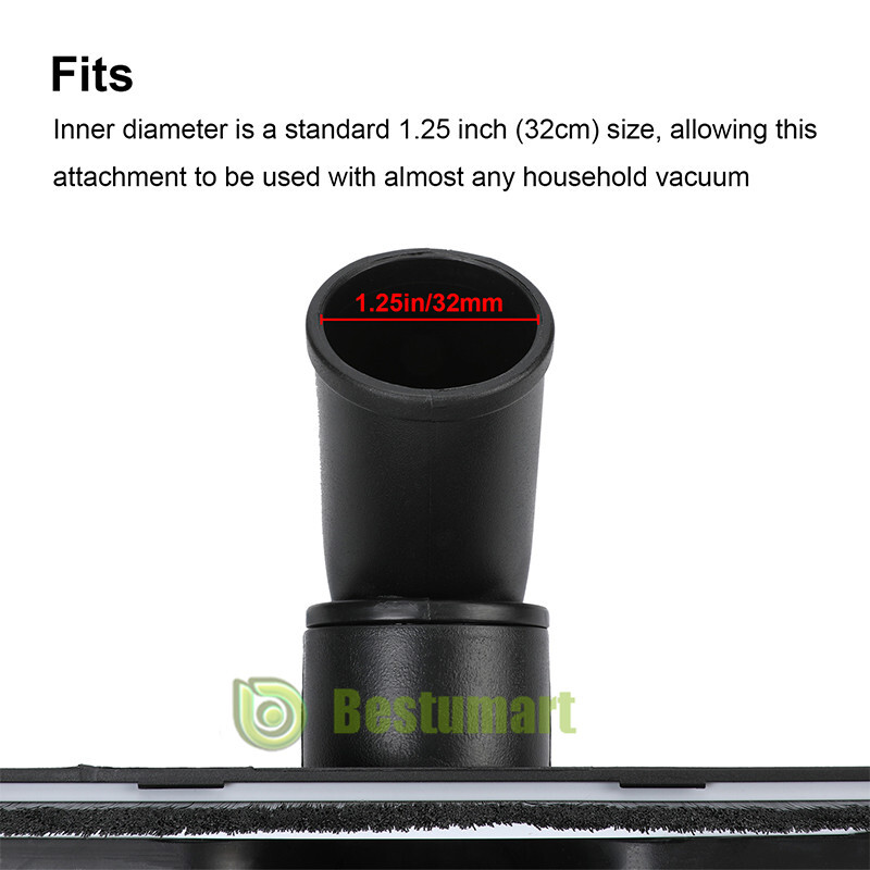 Universal 12″ Vacuum Cleaner Attachment Floor Brush Tool 1.25″ 1-1/4″ 32mm