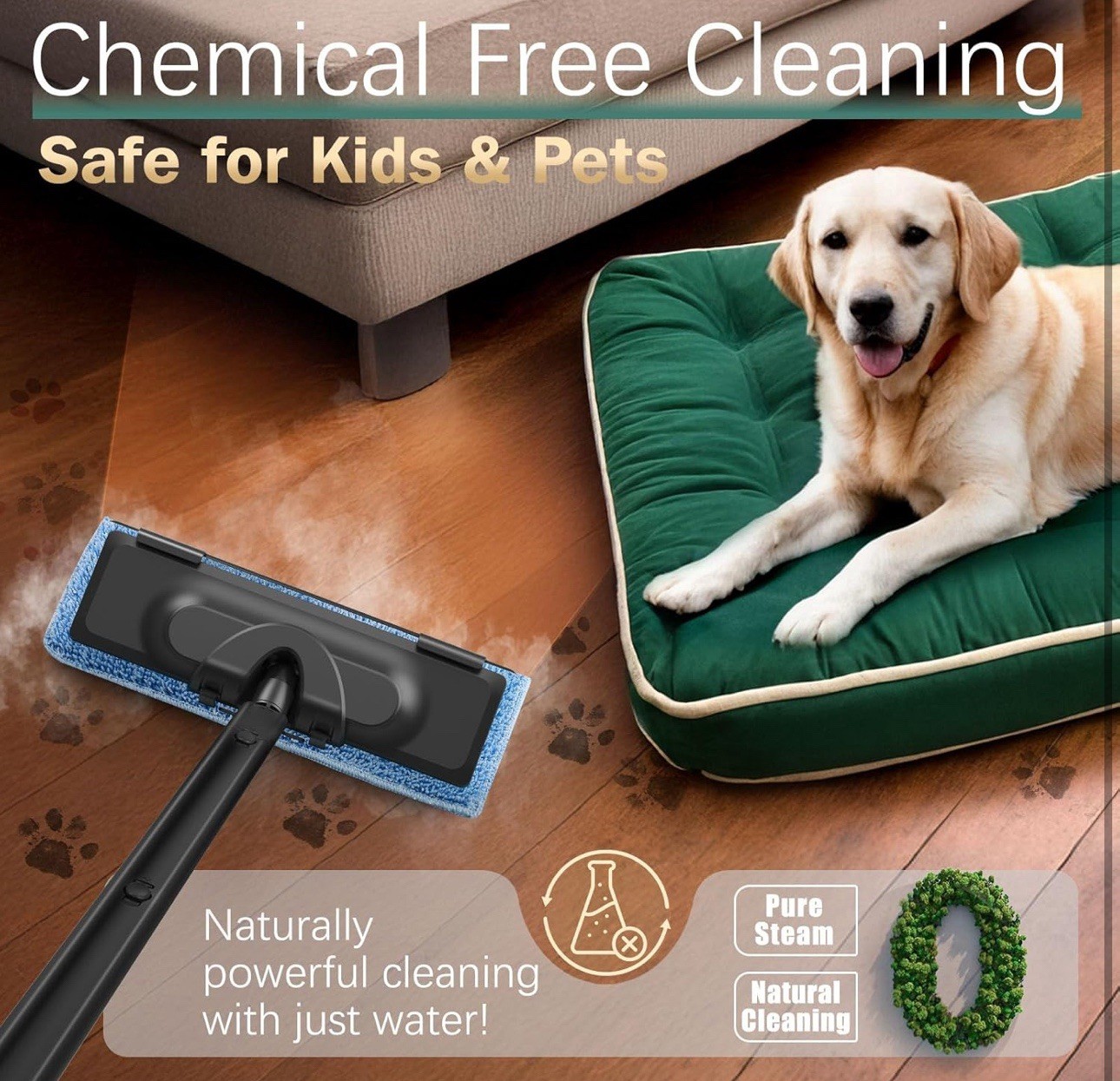 Steam Cleaner with 28 Accessories for Home, 1800W Powerful Multipurpose Steam Mo