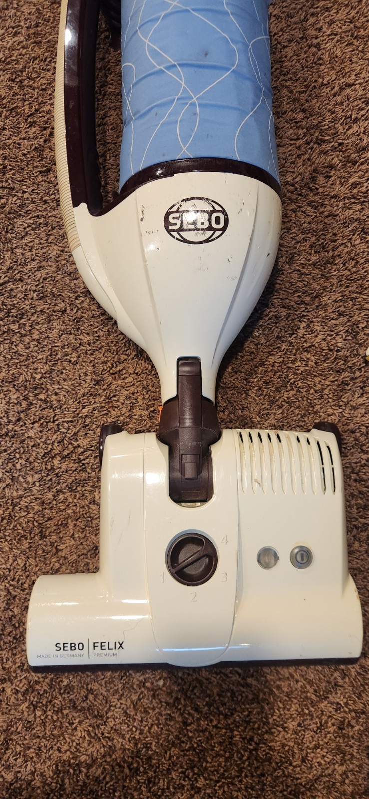 SEBO Felix 1 ET1 Premium Upright Vacuum Cleaner Bagged In Blue Made In Germany