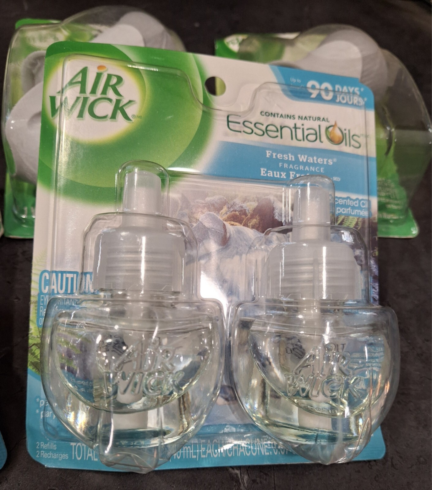 Lot of Air Wick Essential Oils (4) Warmers & (4) Fresh Waters 90 Day Refills