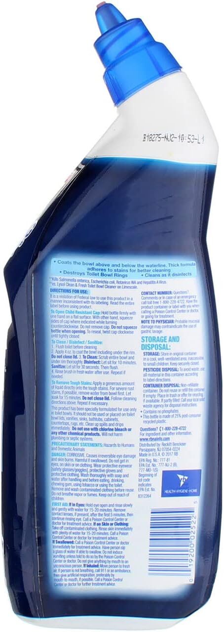 Lysol Power Toilet Bowl Cleaner 24 Oz 2-Pack 48 Oz