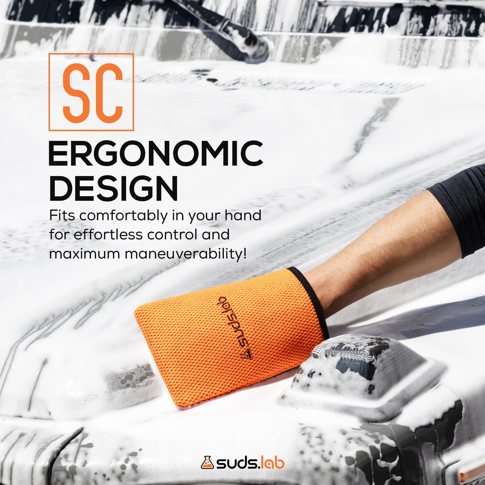 Suds Lab SC Synthetic Clay Mitt for Car Detailing – Reusable Clay Bar Mitt to…
