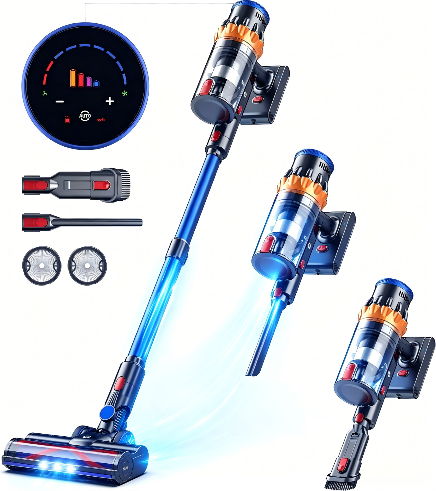 65KPA Cordless Vacuum Cleaner Stick Lightweight Pet Hair Hardwood Floor Carpet