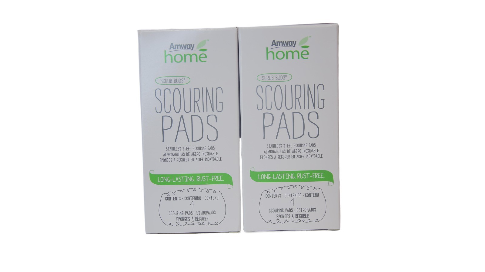 Amway home Clean Scrub Buds stainless steel Scouring Pads 2-PACK (8PCS)—(New)
