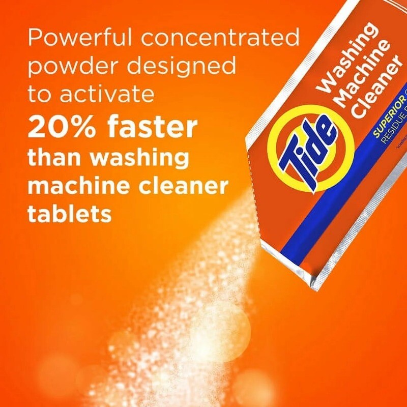 Tide Washing Machine Cleaner, Washer Residue Remover, 4 Count