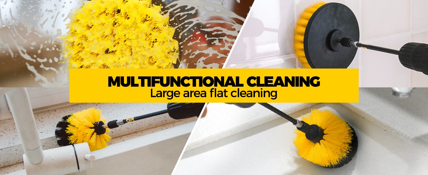 6Pack Drill Brush Power Scrubber Cleaning Brush Extended Long Attachment Set All
