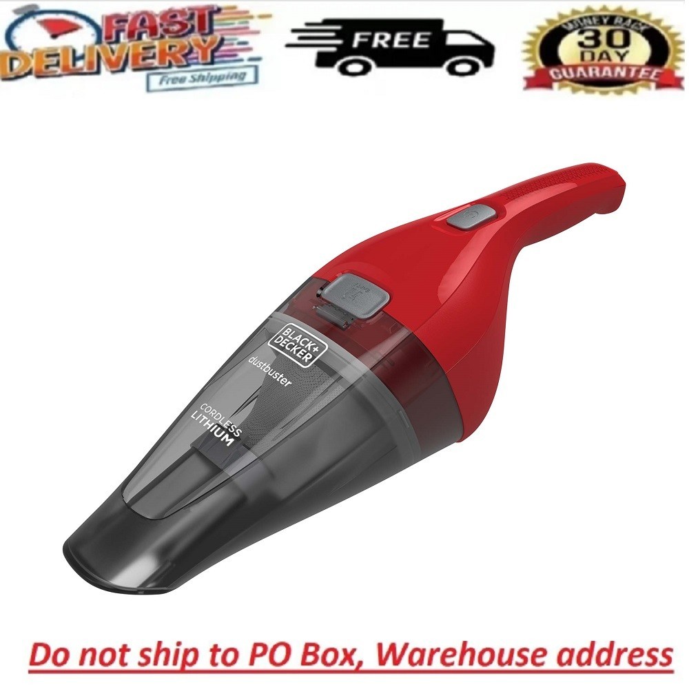 BLACK+DECKER Dustbuster Handheld Cordless Car Hand Vacuum Cleaner Portable Red