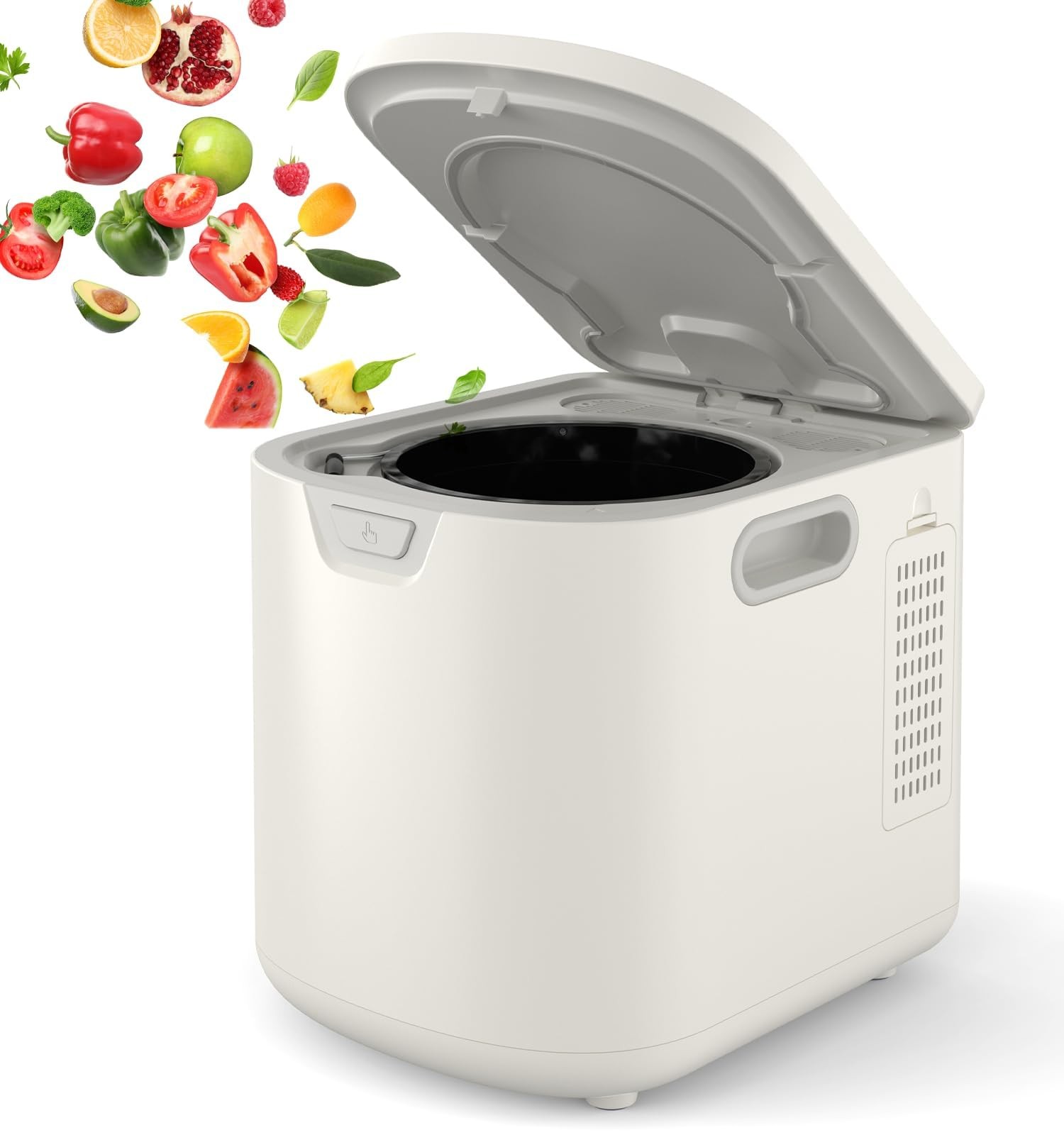 3.5L Fully Automatic Kitchen Compost Bin,Indoor Electric Food 3.5L, White