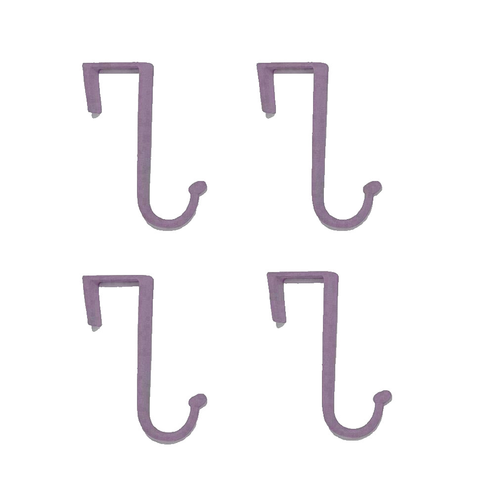 JOY Mangano Huggable Hooks 4-Pack Over-The-Door Hooks | Lavender