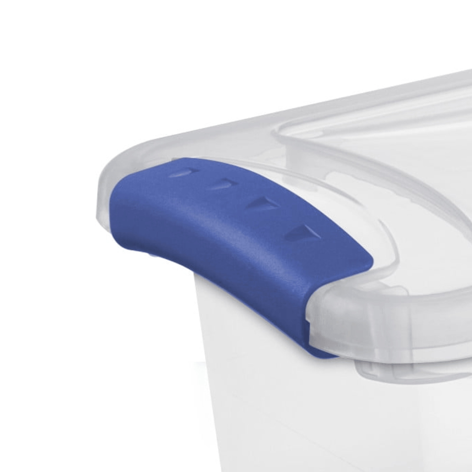 7 Quart Small Latching Storage Box Clear Plastic Bin with Lid 3 Pack Stackable