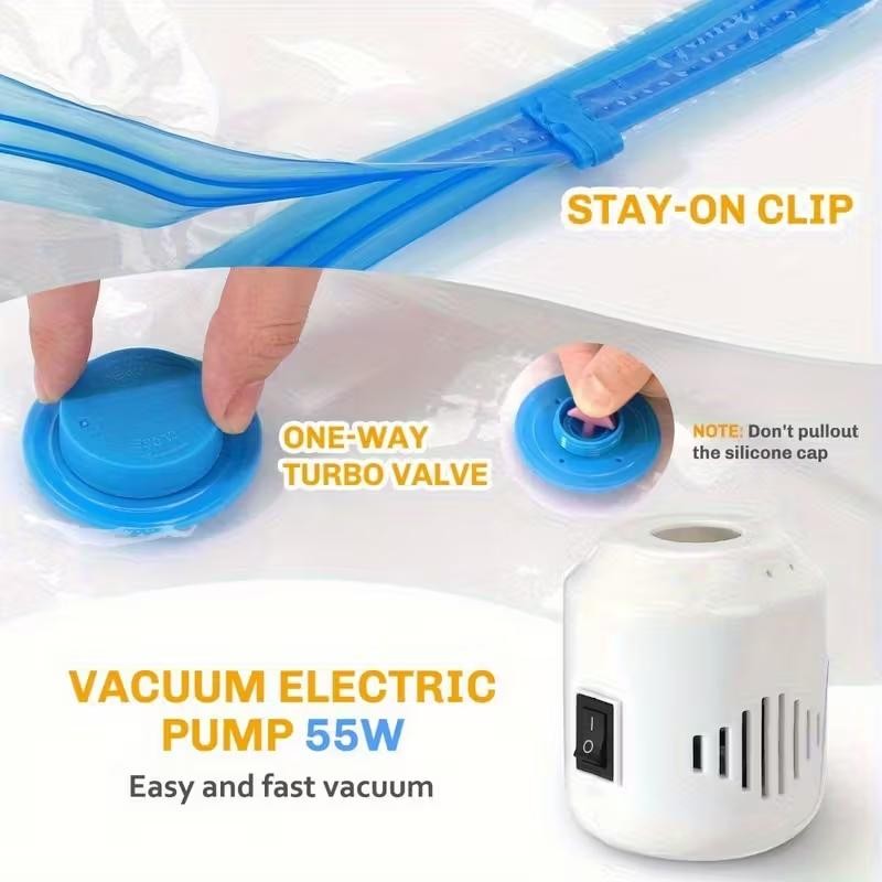 Vacuum Storage Bags with Electric Pump, 16 Pack Vacuum Sealed Bag for Clothes