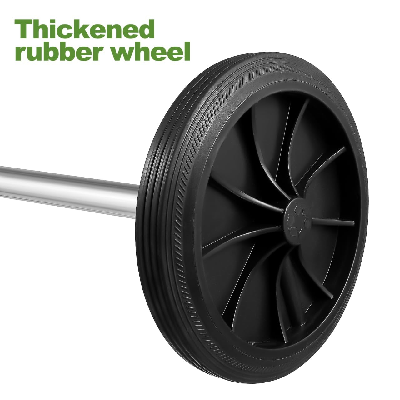 Solustre Garbage Can Wheels Replacement 2 Pack 7.75 X 1.20 Inch Rubber Trash