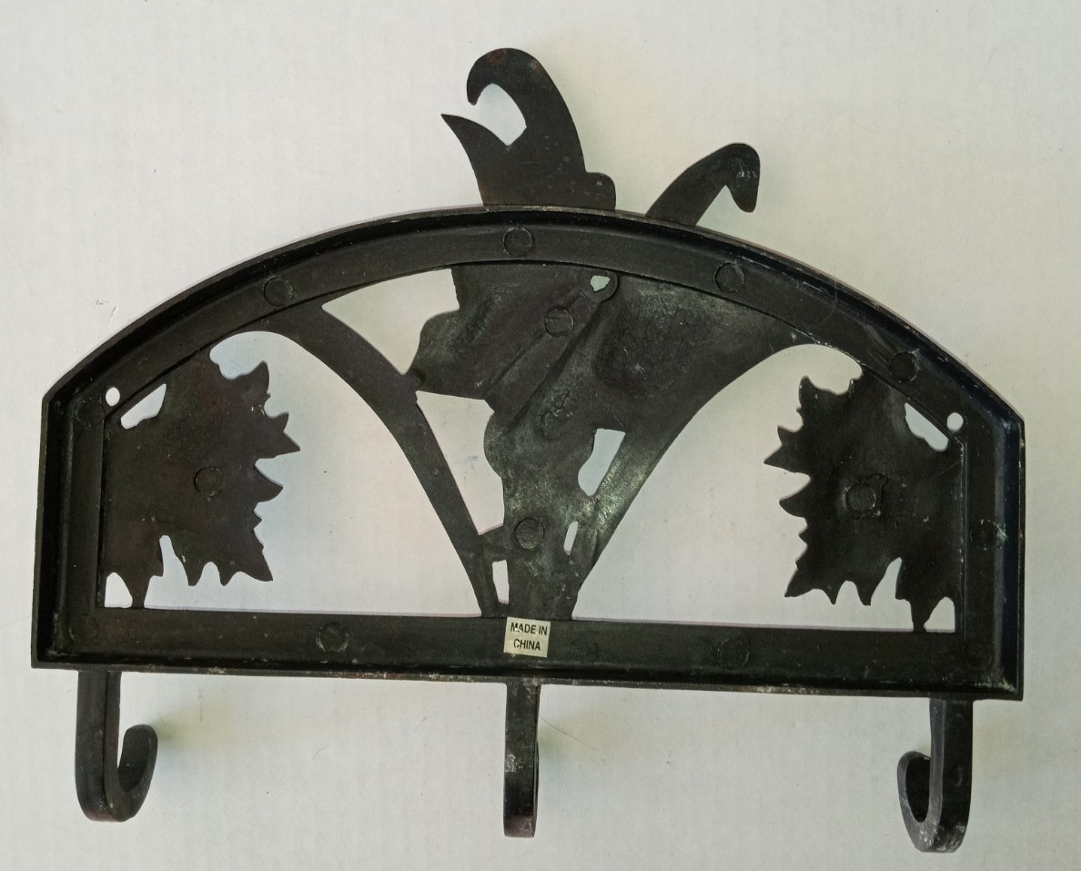 Hayes Butterfly 3 Hook Wall Mount Antique Copper Metal