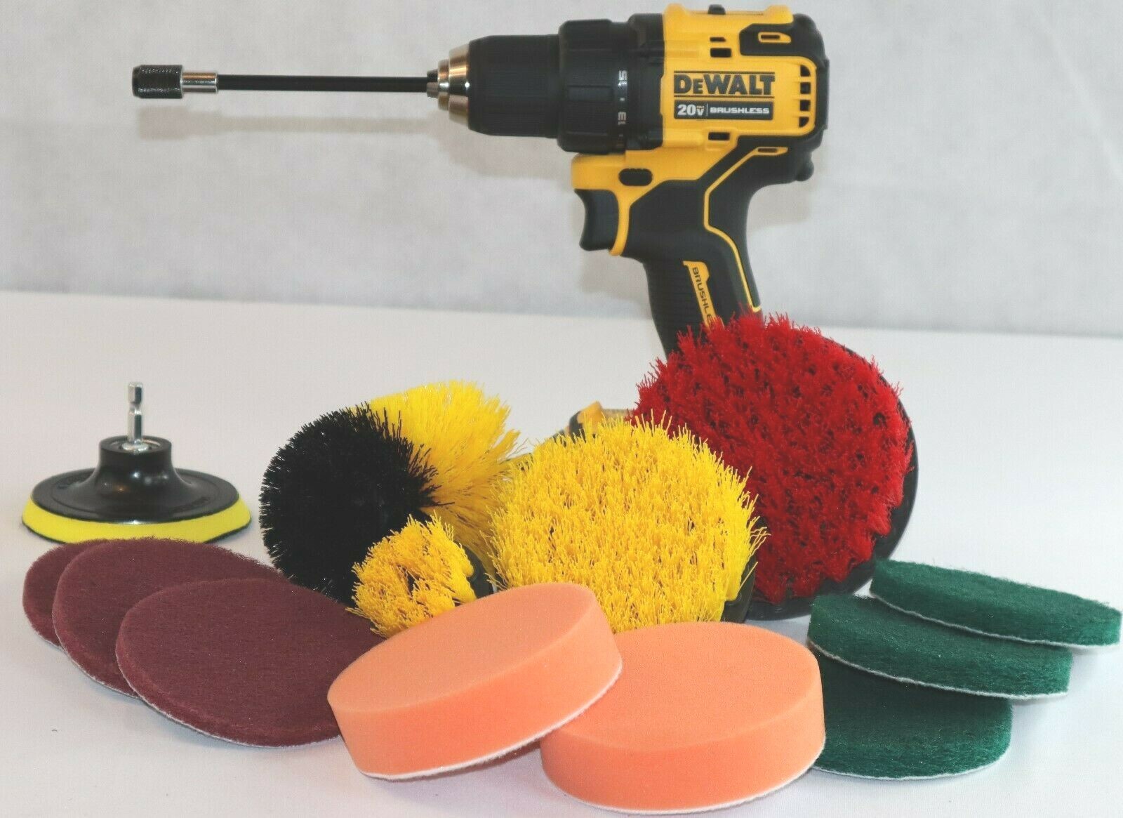 3 Piece Drill Brush Set + 11 Piece Drill Brush Attachment + Carry Bag SHIPS FREE