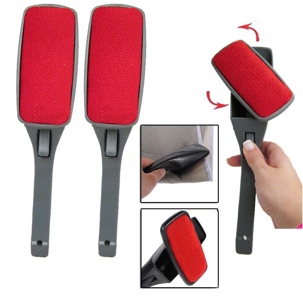 3 SWIVEL MAGIC Lint BRUSH Clothes Fabric Pet Hair Dust Dandruff Remover USA