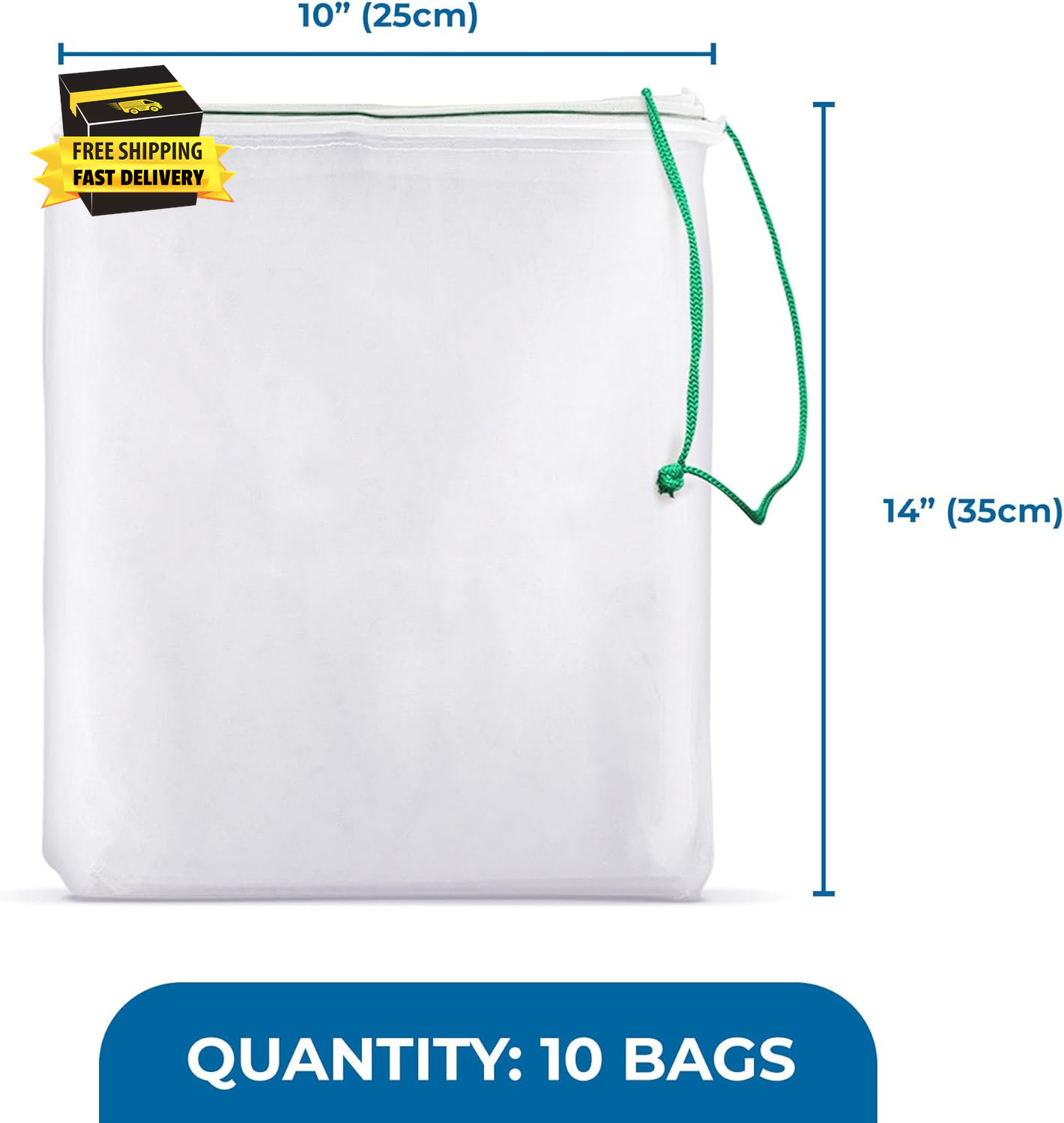 Media Filter Bags, White Mesh Nylon Pouch for Holding Aquarium Active Carbon, Bi