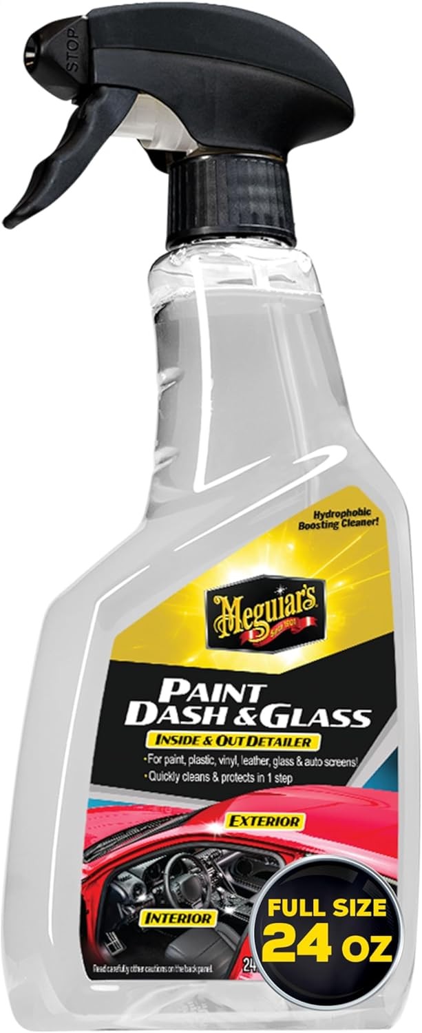 Meguiar’s Paint Dash & Glass Detailer, All-in-One Cleaner Protectant, 24oz Spray