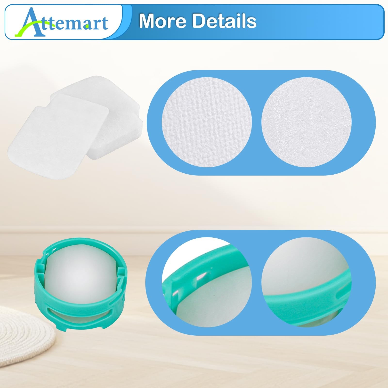 13 Pcs AZ3002 Replacement Part Filter Compatible with Shark Upright Vacuum AZ…