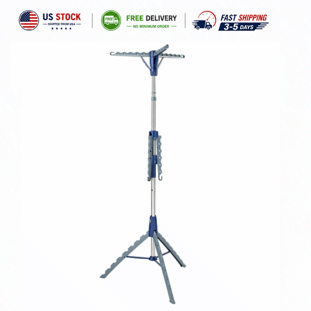 Mainstays 2-Tier Steel Tripod Clothes Drying Rack Space-Saving Foldable