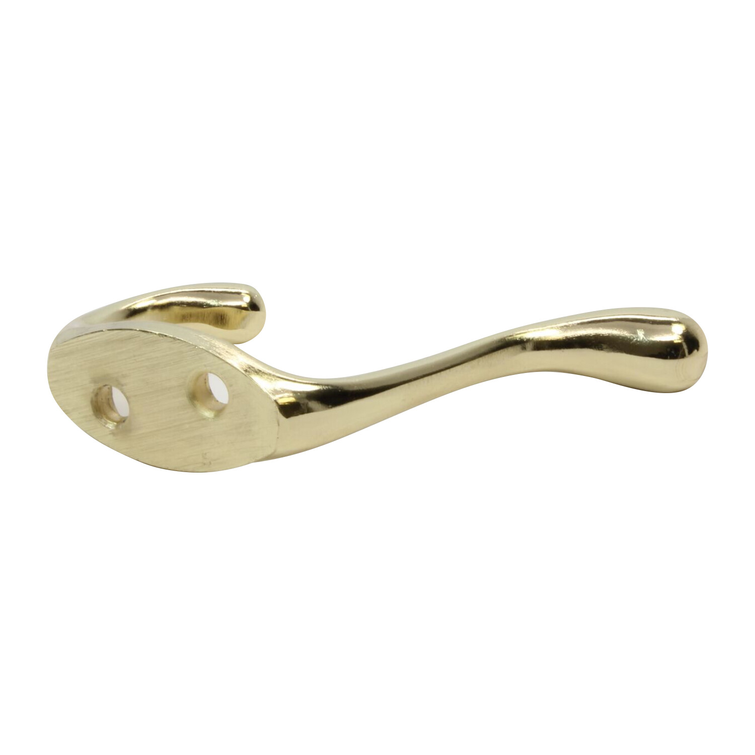 Rok Hardware Heavy Duty Coat Hook, 3-1/2″, Bright Brass