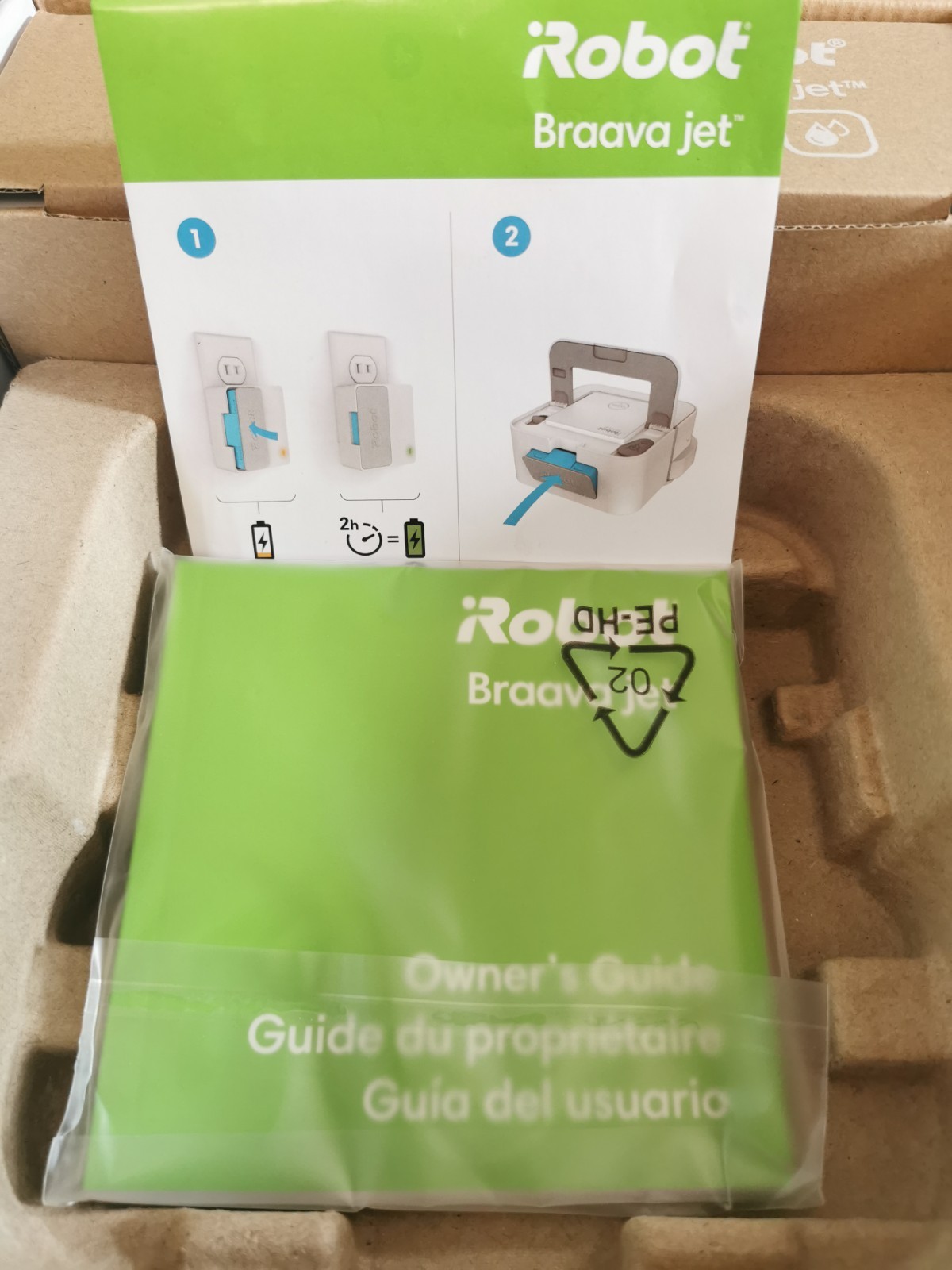 iRobot Braava Jet 240 Mopping Robot | Open Box Unused | Includes 6 Pads Charger