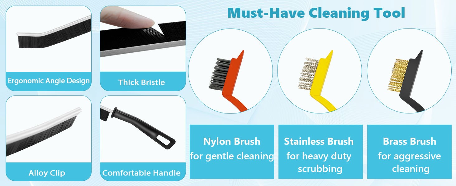15PCS Cleaning Brush Cleaning Supplies, Hard Bristle Crevice Cleaning Brush
