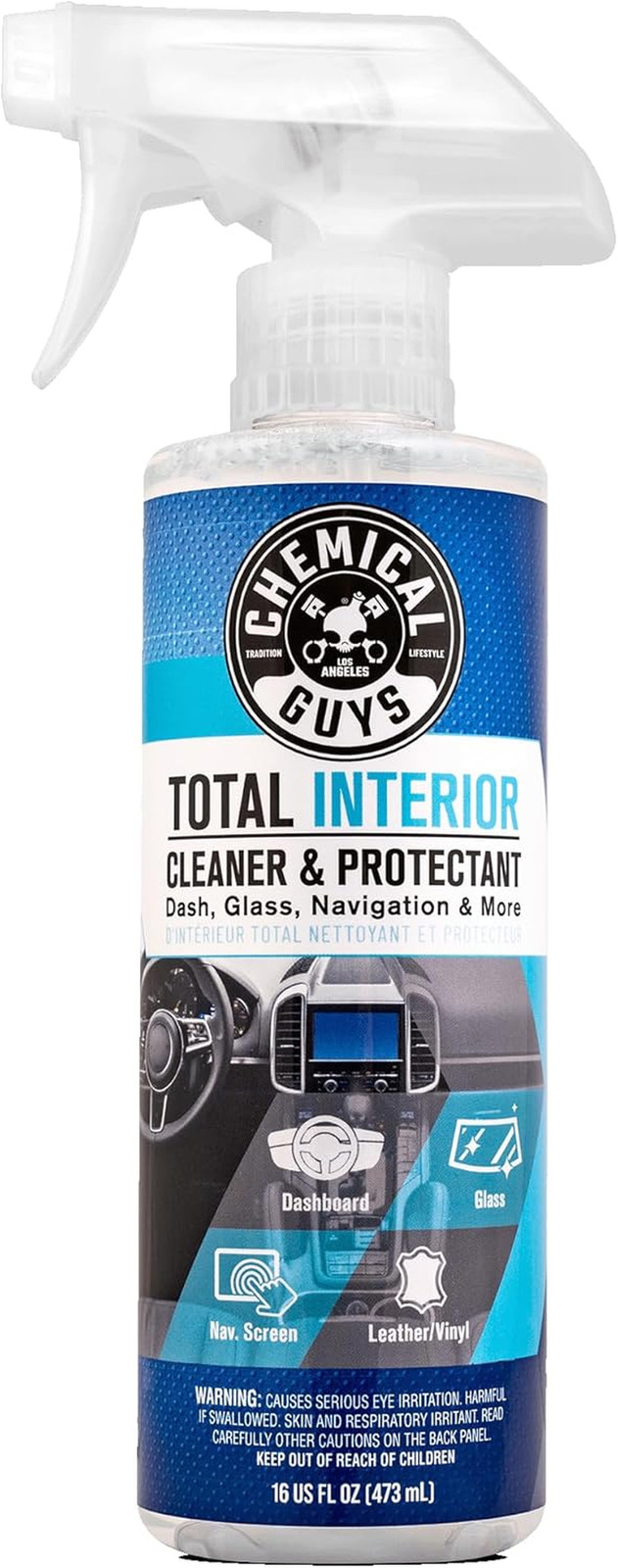 , Total Interior Cleaner & Protectant, Leather & Vinyl, 16 Oz | Cleans Dashboard