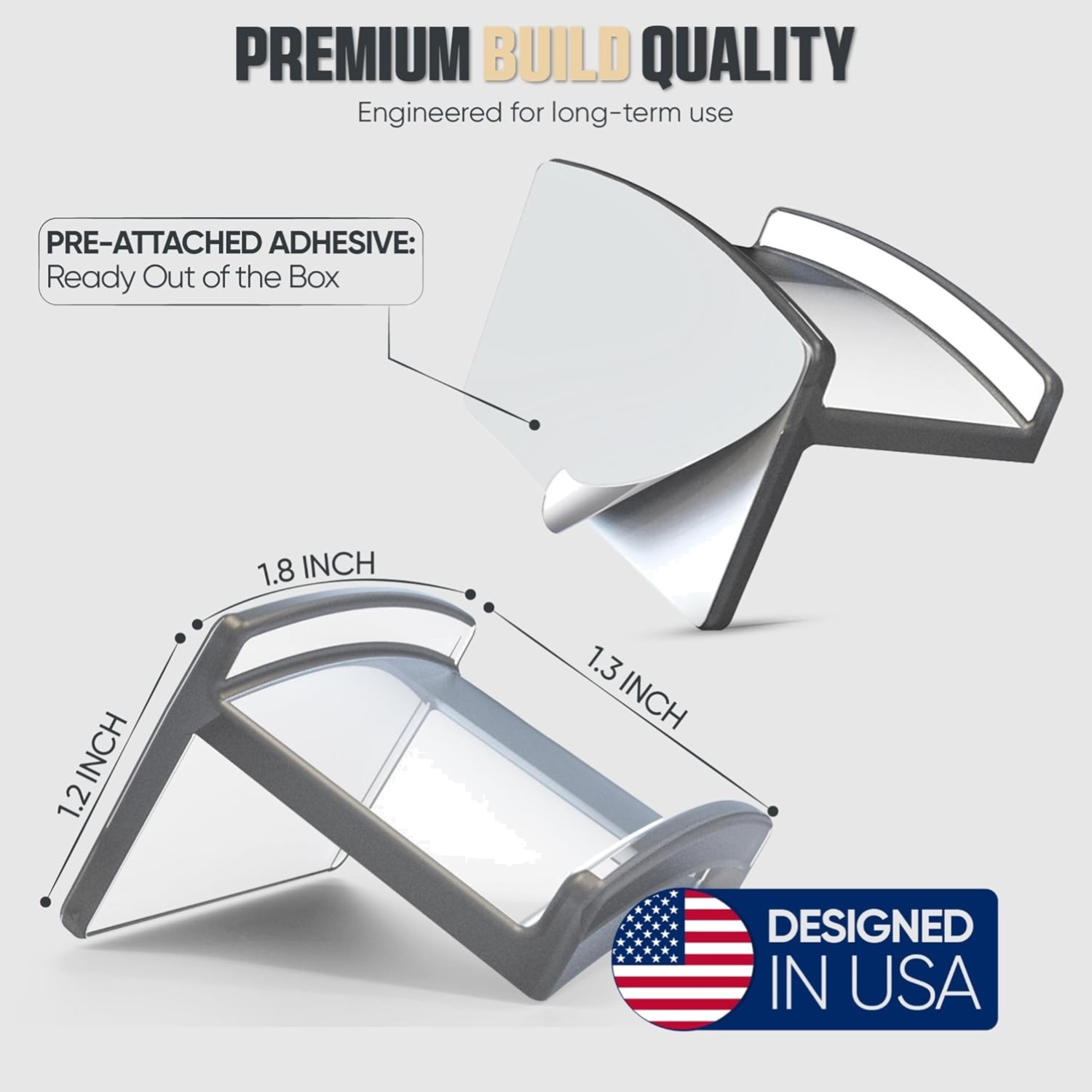 Adhesive Hat Hooks for Wall 8-Pack – Minimalist Hat Rack Design, No Drilling,…